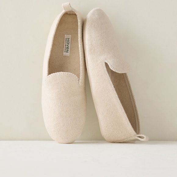 Felted Wool Blend Loafer Slippers - Picture 2 of 2